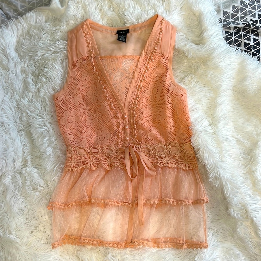 Rue21 Lace Top Sz Med
